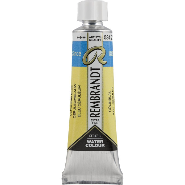 photo-Peinture aquarelle - Extra-fine - Bleu céruléum - 534 - Rembrandt - Tube 10ml