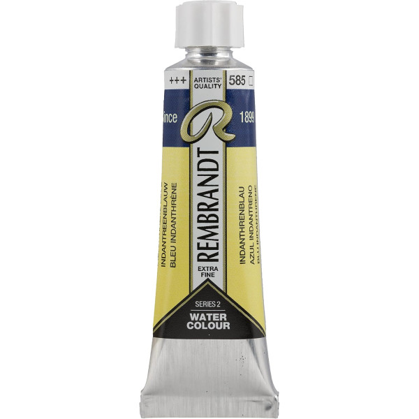 photo-Peinture aquarelle - Extra-fine - Bleu indanthrène - 585 - Rembrandt - Tube 10ml