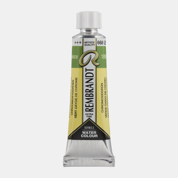 photo-Peinture aquarelle - Extra-fine - Vert oxyde de chrome - 668 - Rembrandt - Tube 10ml