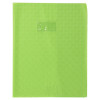 photo-Protège-cahier - Vert clair - 24x32cm - Grand cahier - Plastique souple - Porte-étiquette