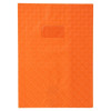 photo-Protège-cahier - Orange - 24x32cm - Grand cahier - Plastique souple - Porte-étiquette