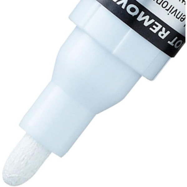 Marqueur - Permanent - Blanc - Pointe ronde moyenne - Encre peinture - Tous supports - Pentel Paint Marker