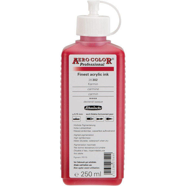 photo-Encre acrylique - Extra-fine - Carmin - 28 302 - Aéro Color Pro - Schmincke