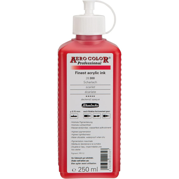 photo-Encre acrylique - Extra-fine - Ecarlate - 28 300 - Aéro Color Pro - Schmincke