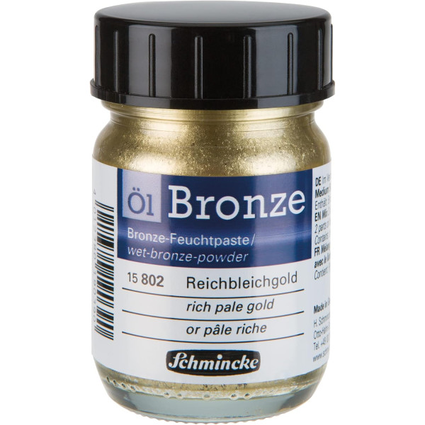 photo-Pigment - Or pâle riche - Schmincke Aqua Bronze - Pour aquarelle et gouache - 125g