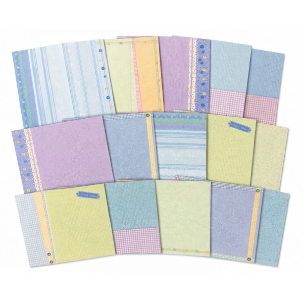 photo-Papier scrapbooking – Assortiment 30 feuilles – 30,5 x 30,5 cm – Motifs pastel