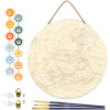 Diamond painting - Support disque en bois - Modèle café du matin - 30cm diamètre - Figured'Art