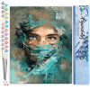photo-Peinture par numéro - Regard envoutant - 40x50cm - Toile + pinceaux + peinture - Intermédiaire - Figured'Art