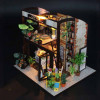Maquette à construire - Maison miniature - Coffee shop - 18x20x19,7cm - 232 pièces