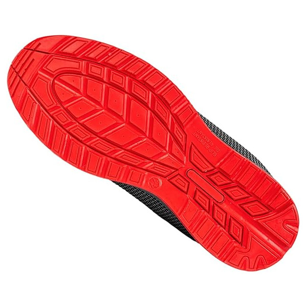 Chaussures de sécurité - Taille 44 - Noir/Rouge - Norme EN ISO 20345 - Légères - Confortables