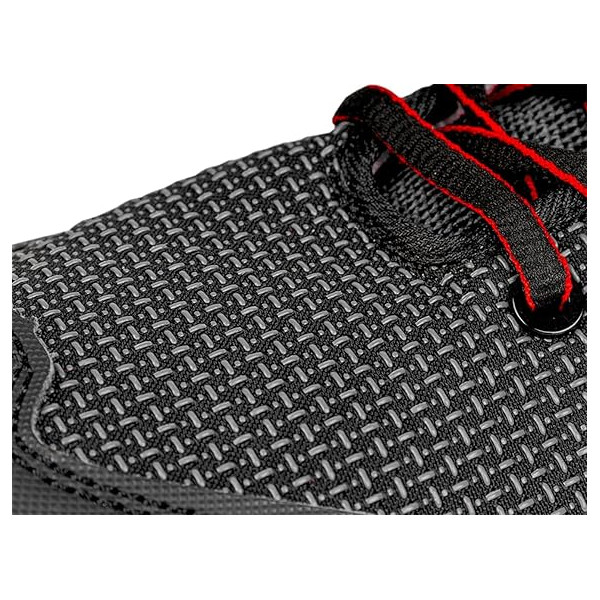 Chaussures de sécurité - Taille 44 - Noir/Rouge - Norme EN ISO 20345 - Légères - Confortables