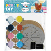 photo-Kit créatif - Décorer sous-verres - 8 pièces en bois + Pochoirs + peinture - Aladine