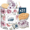 photo-Tampons - Thème fleurs - Mousse et caoutchouc - 31 modèles - Loisirs créatifs - Aladine