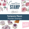 Tampons - Thème fleurs - Mousse et caoutchouc - 31 modèles - Loisirs créatifs - Aladine