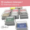 Mini encreurs - 10 couleurs assorties - Idéal bullet journal et loisirs créatifs - Aladine