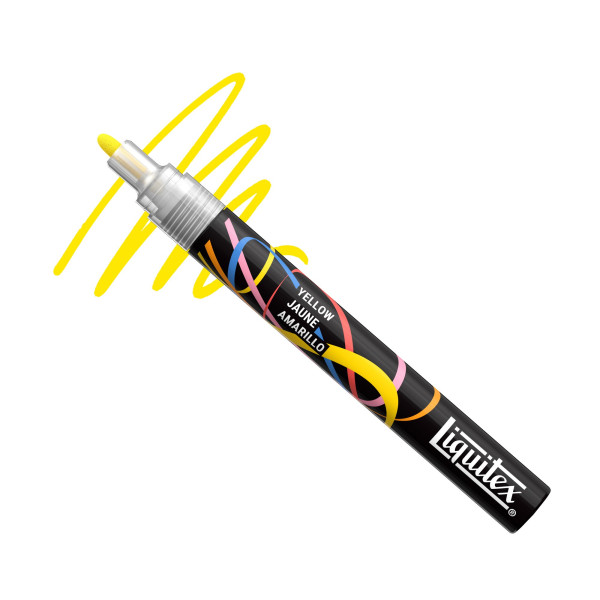 Marqueur - Peinture acrylique - Jaune - Pointe ronde 2mm - Toutes surfaces - Liquitex
