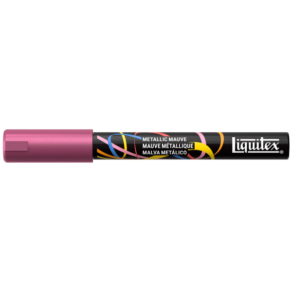 photo-Marqueur - Peinture acrylique - Mauve métallique - Pointe ronde 2mm - Toutes surfaces - Liquitex
