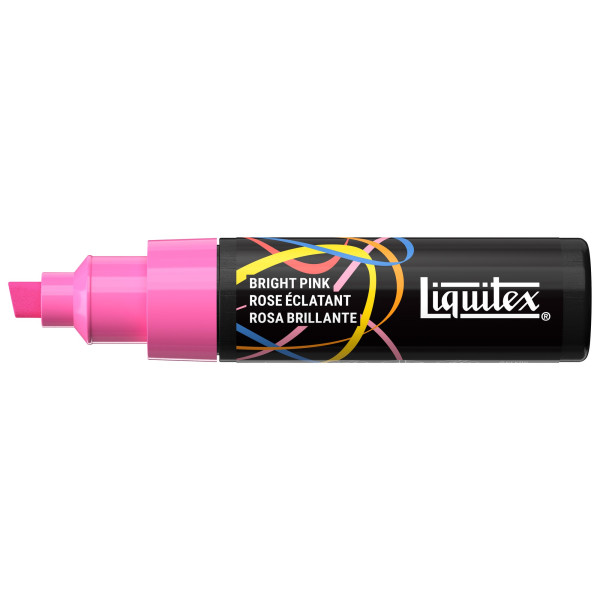 Marqueur - Peinture acrylique - Rose éclatant - Pointe biseautée 8mm - Toutes surfaces - Liquitex