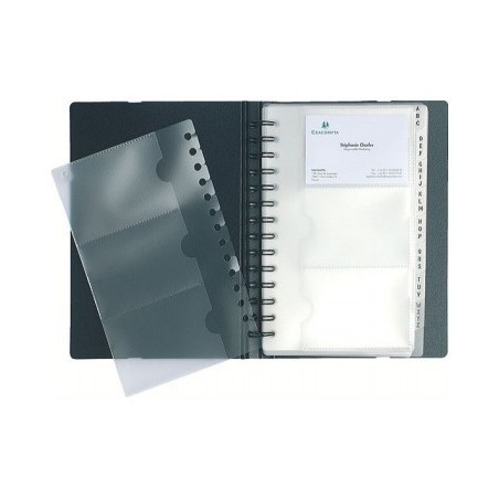 Porte Cartes De Visite Détachable Exacard Exactive 120 Cartes - 20X14,5Cm - Exacompta pas cher