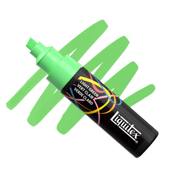 Marqueur - Peinture acrylique - Vert clair - Pointe biseautée 8mm - Toutes surfaces - Liquitex