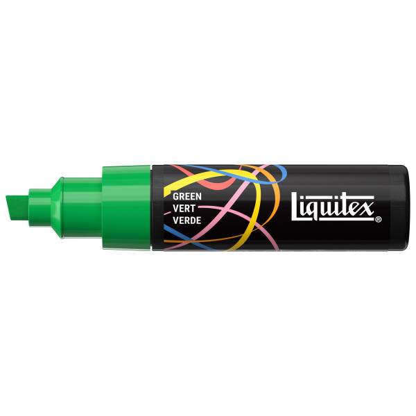Marqueur - Peinture acrylique - Vert - Pointe biseautée 8mm - Toutes surfaces - Liquitex