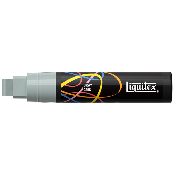 Marqueur - Peinture acrylique - Gris - Pointe biseautée 15mm - Toutes surfaces - Liquitex