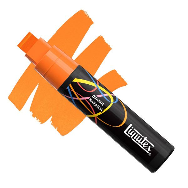 Marqueur - Peinture acrylique - Orange - Pointe biseautée 15mm - Toutes surfaces - Liquitex