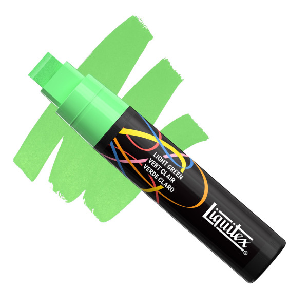 Marqueur - Peinture acrylique - Vert clair - Pointe biseautée 15mm - Toutes surfaces - Liquitex