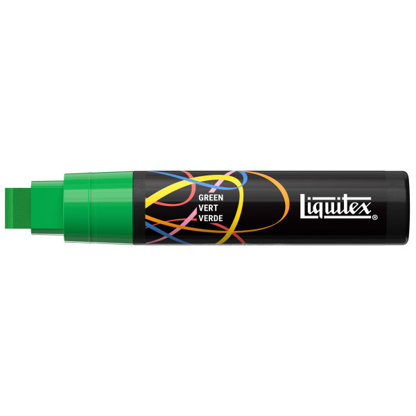 Marqueur - Peinture acrylique - Vert - Pointe biseautée 15mm - Toutes surfaces - Liquitex