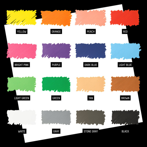 Marqueurs - Peinture acrylique - Boîte de 16 couleurs - Pointe ronde 2mm - Tous supports - Liquitex