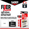 Ruban adhésif - Extra fort - Supporte jusqu'à 10kg - Blanc - 2mx19mm - Sader
