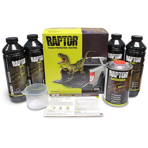photo-Kit de revêtement de caisse - Raptor Bedliner Teintable - Noir - Bennes, voitures, remorques, bateaux