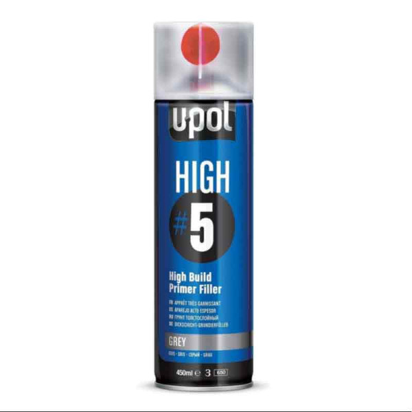 photo-Apprêt - Mastic - Gris - Carrosserie - Facile à poncer - Durcissement rapide - UPOL - 450ml