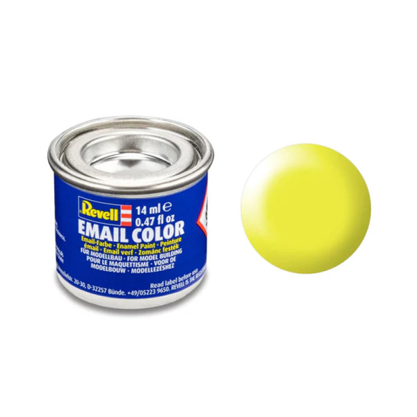 photo-Peinture émail - Jaune fluo satiné - RAL 1026 - Maquette - Modélisme - Revell - Pot 14ml