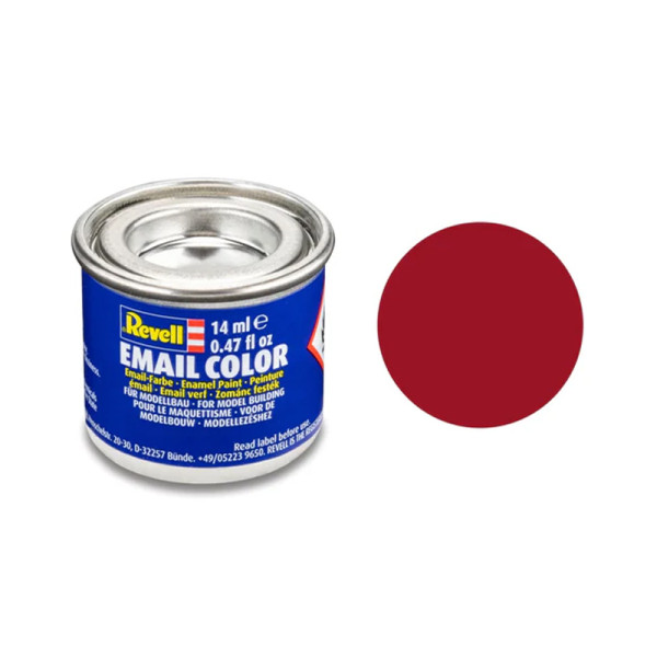 photo-Peinture émail - Rouge carmin mat - RAL 3002 - Maquette - Modélisme - Revell - Pot 14ml
