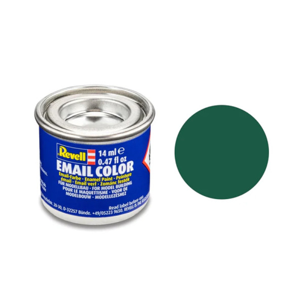 photo-Peinture émail - Vert foncé mat - Maquette - Modélisme - Revell - Pot 14ml