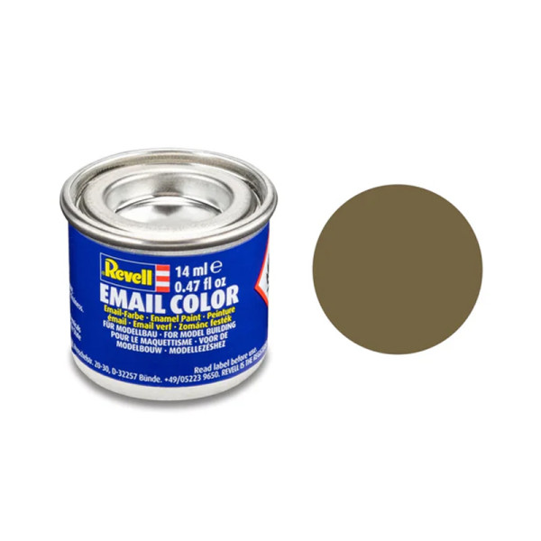 photo-Peinture émail - Brun olive mat - RAL 7008 - Maquette - Modélisme - Revell - Pot 14ml