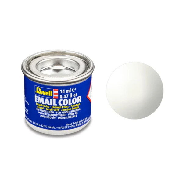 photo-Peinture émail - Blanc brillant - RAL 9010 - Maquette - Modélisme - Revell - Pot 14ml