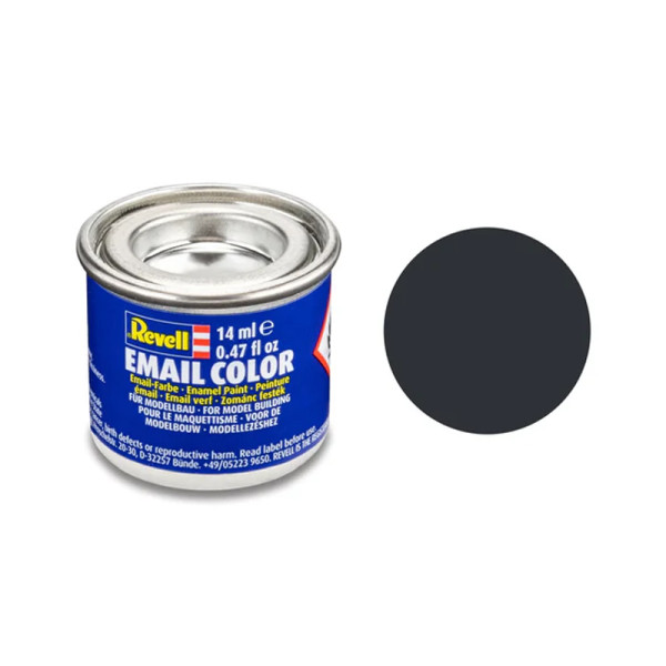 PHOTO-Peinture émail - Gris anthracite mat - RAL 7021 - Maquette - Modélisme - Revell - Pot 14ml