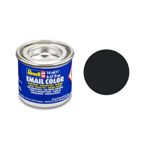 photo-Peinture émail - Noir mat - RAL 9011 - Maquette - Modélisme - Revell - Pot 14ml