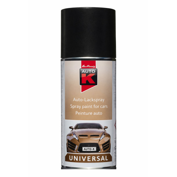 photo-Bombe de peinture - Noir - Satiné - Carrosserie automobile - Auto-K - 150ml