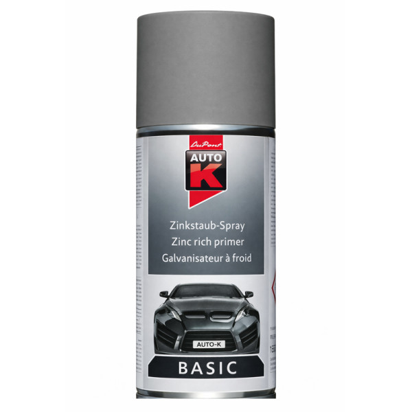photo-Bombe de peinture - Galvanisation à froid - Gris - Antirouille - A base de zinc - Auto-K - 150ml