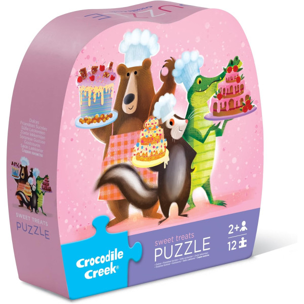 Puzzle - 12 pièces - Friandises sucrées - Dès 2 ans - Jeu éducatif - Crocodile Creek