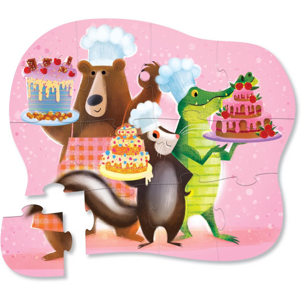 phoot-Puzzle - 12 pièces - Friandises sucrées - Dès 2 ans - Jeu éducatif - Crocodile Creek