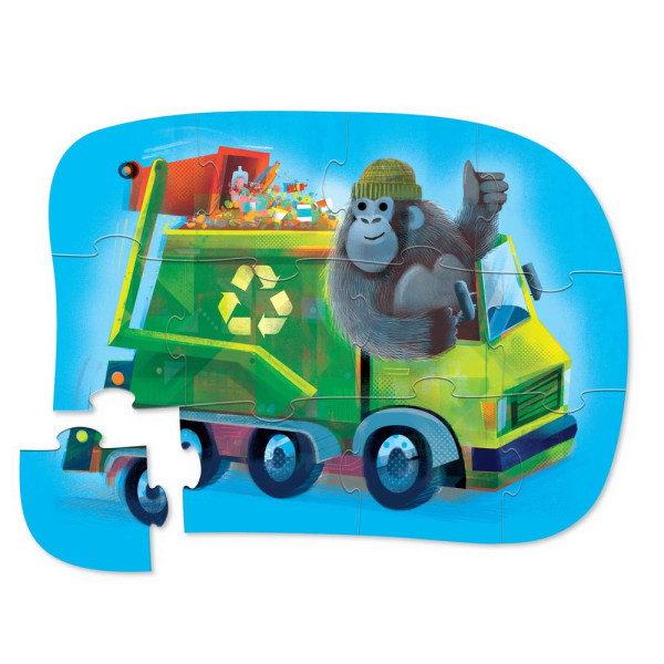photo-Puzzle - 12 pièces - Go le Gorille - Dès 2 ans - Jeu éducatif - Crocodile Creek
