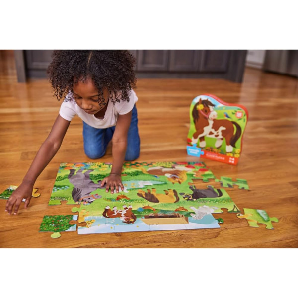 Puzzle - 36 pièces - Jolis poney - Dès 3 ans - Jeu éducatif - Crocodile Creek