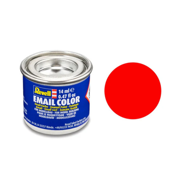 photo-Peinture émail - Orange lumineux mat - RAL 2005 - Maquette - Modélisme - Revell - Pot 14ml