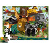 photo-Puzzle - 36 pièces - Les amis de la jungle - Dès 3 ans - Lion, zèbre, éléphant - Crocodile Creek