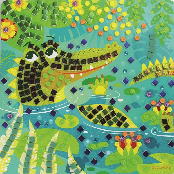 Jeu créatif - Mosaïques à coller - 3 tableaux animaux de la jungle - Dès 5 ans - Loisirs créatifs