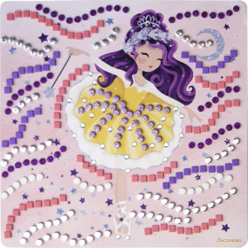 Jeu créatif - Mosaïques à coller - 3 tableaux princesses et danseuses - Dès 5 ans - Loisirs créatifs